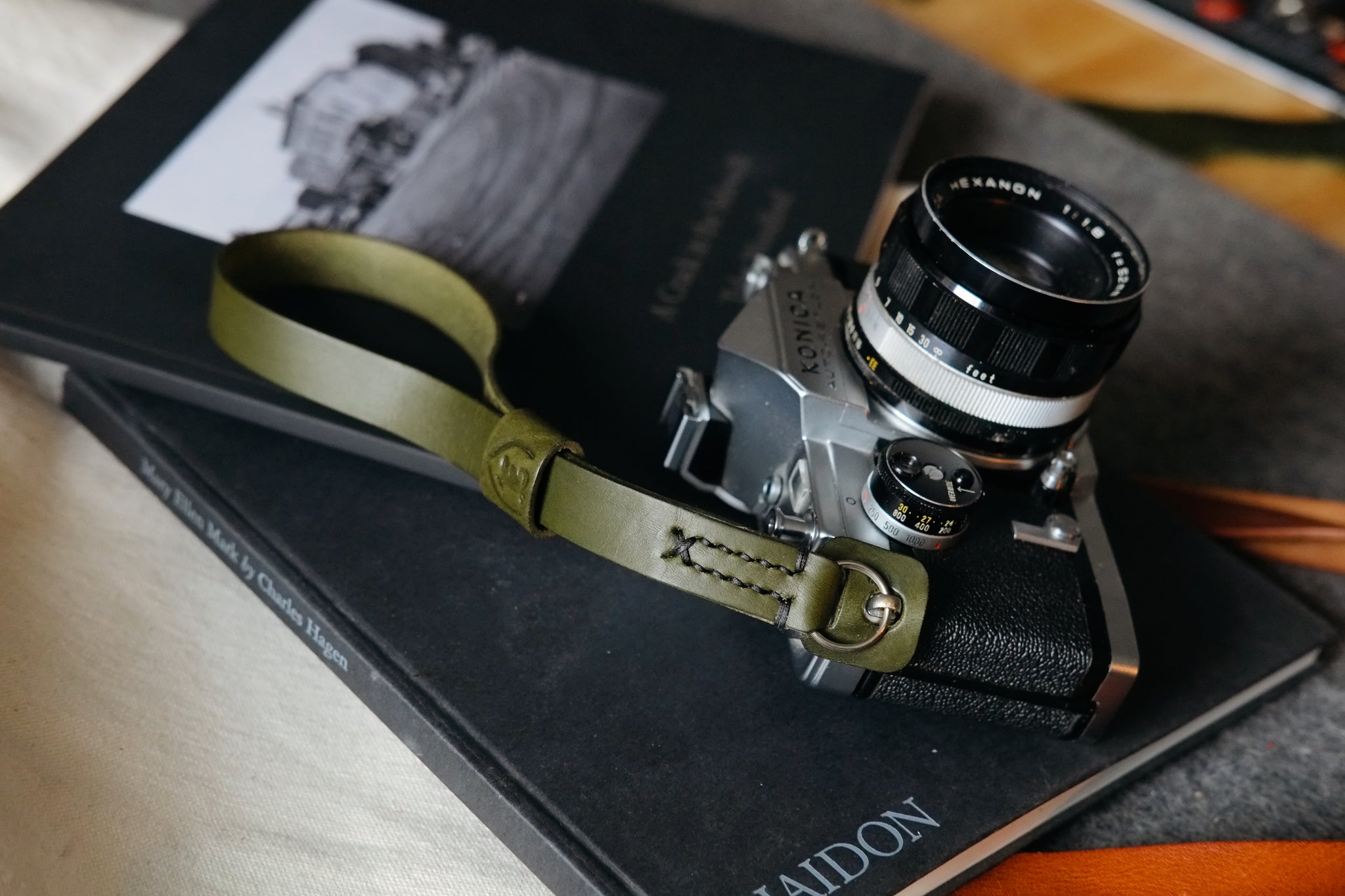 LEGACY leather camera wrist strap - Horween Chromexcel | Hand stitched
