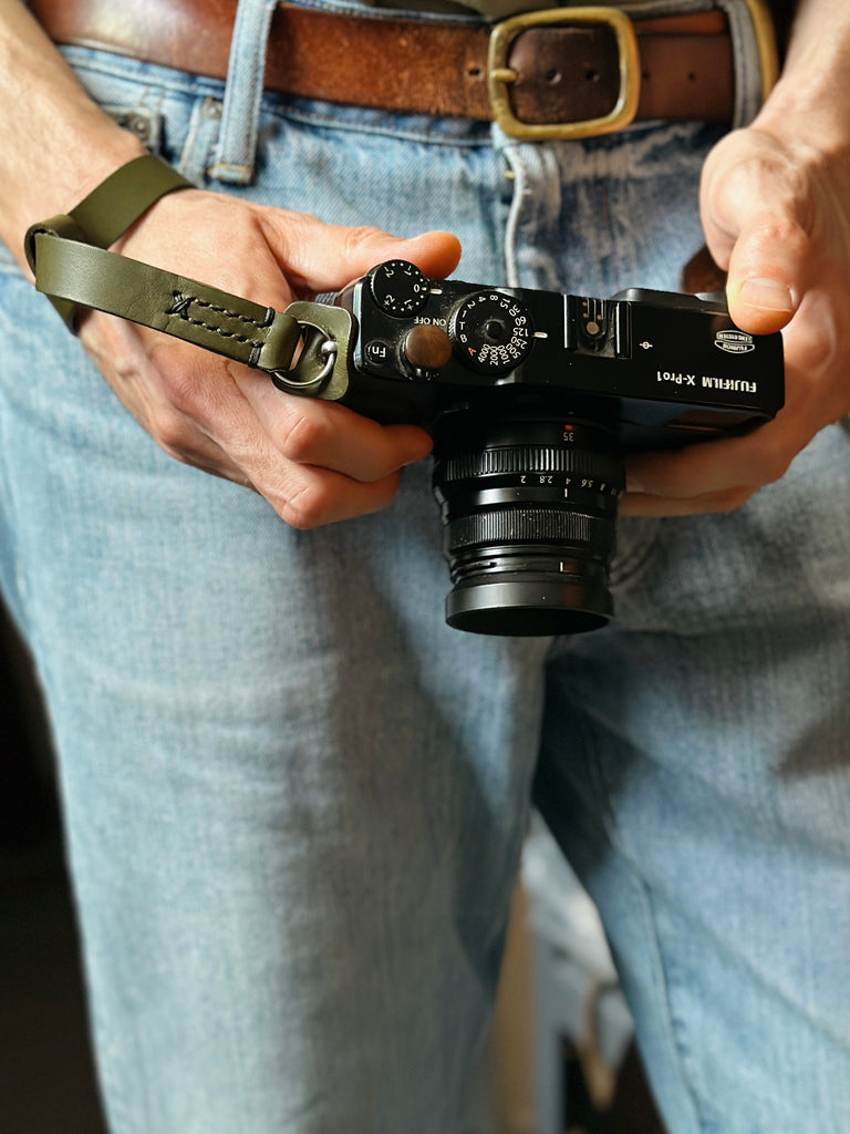 LEGACY leather camera wrist strap - Horween Chromexcel | Hand stitched