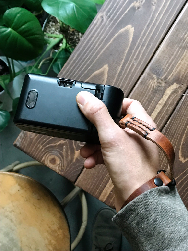 L E G A C Y classic slim camera wrist strap - Horween Chromexcel | Hand stitched