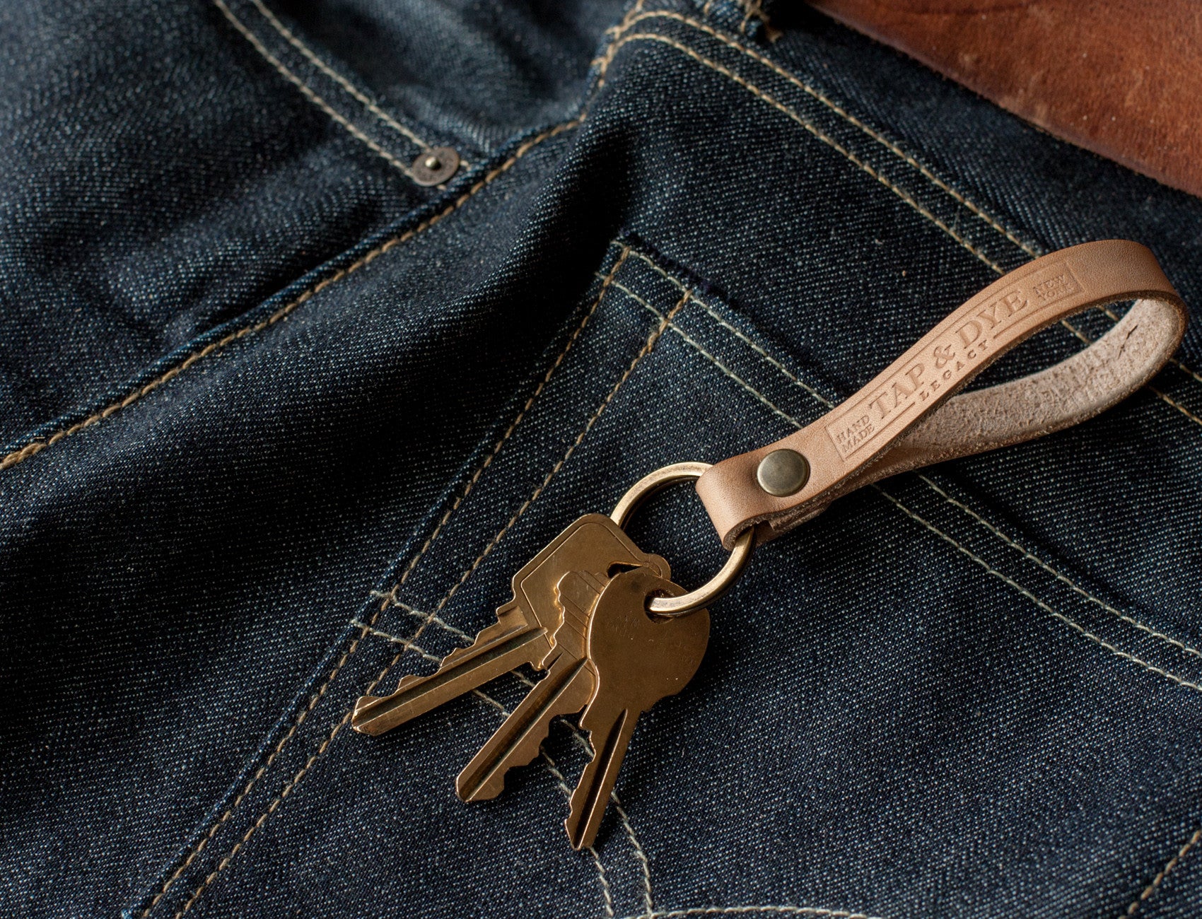 TAP & DYE Handmade Leather Key Fobs, handmade leather key fobs