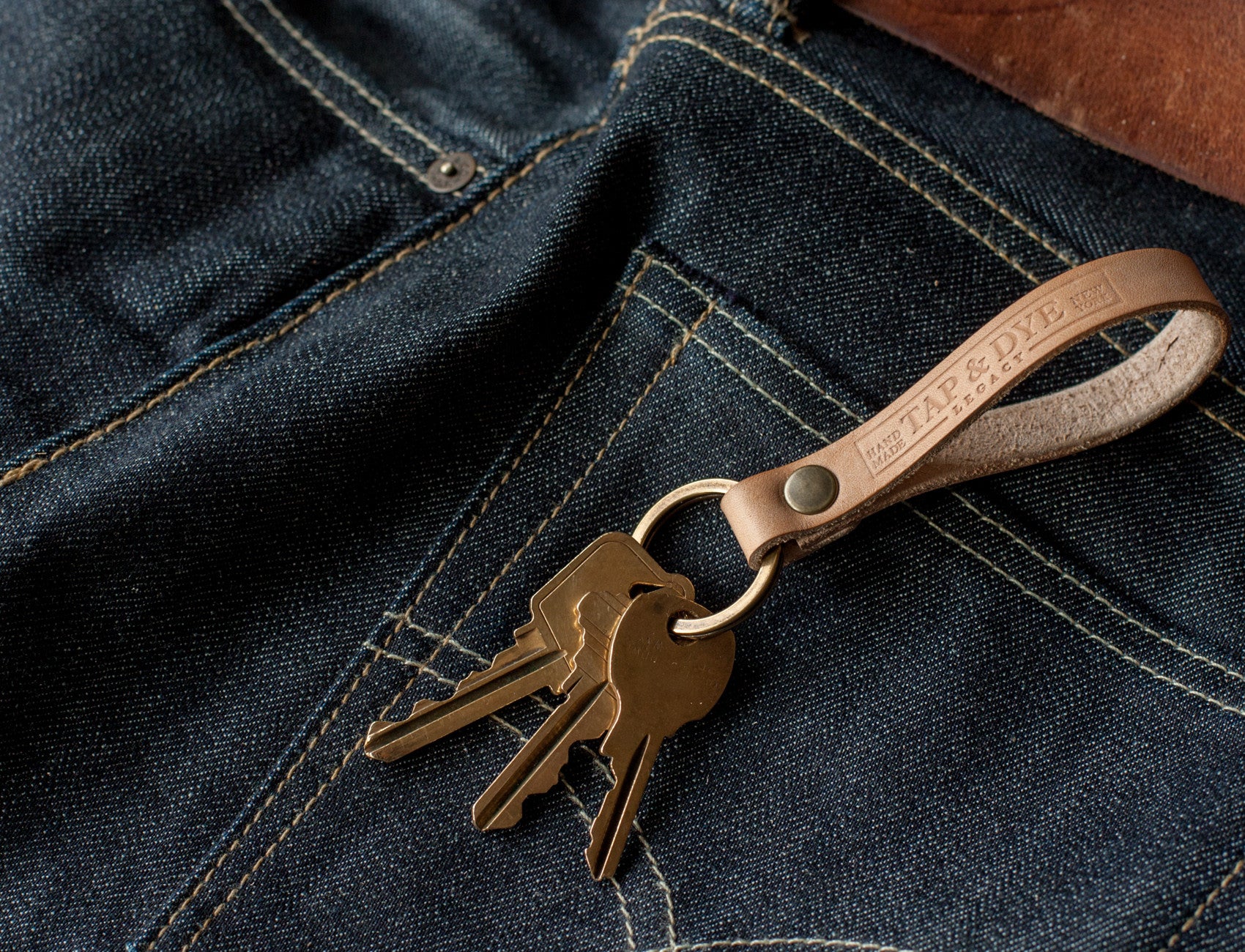 Original Grain Bradley Mountain Leather Key Fob