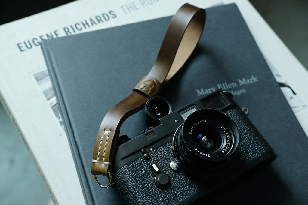 L E G A C Y leather camera wrist strap - Horween Chromexcel | Hand stitched