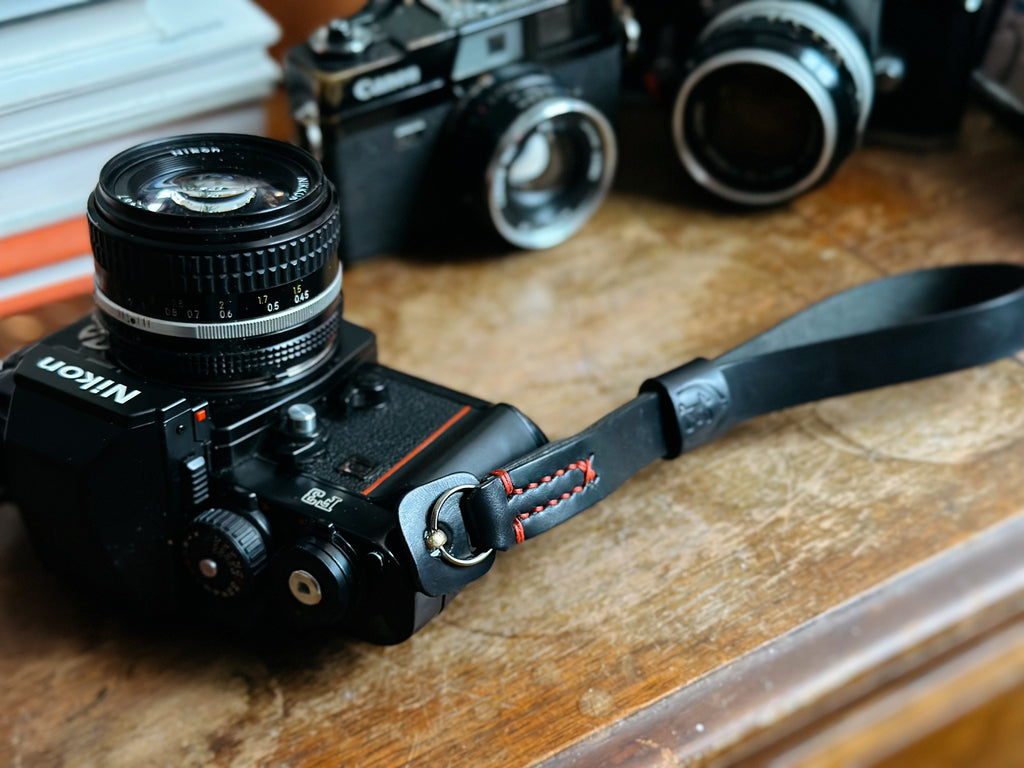 L E G A C Y leather camera wrist strap - Horween Chromexcel | Hand stitched