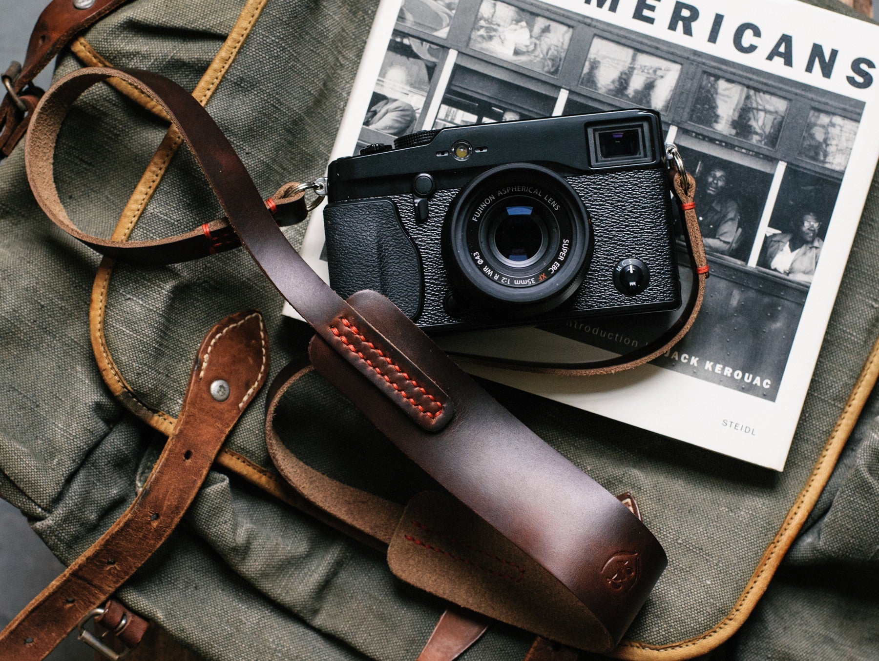 leather camera strap, handmade camera strap