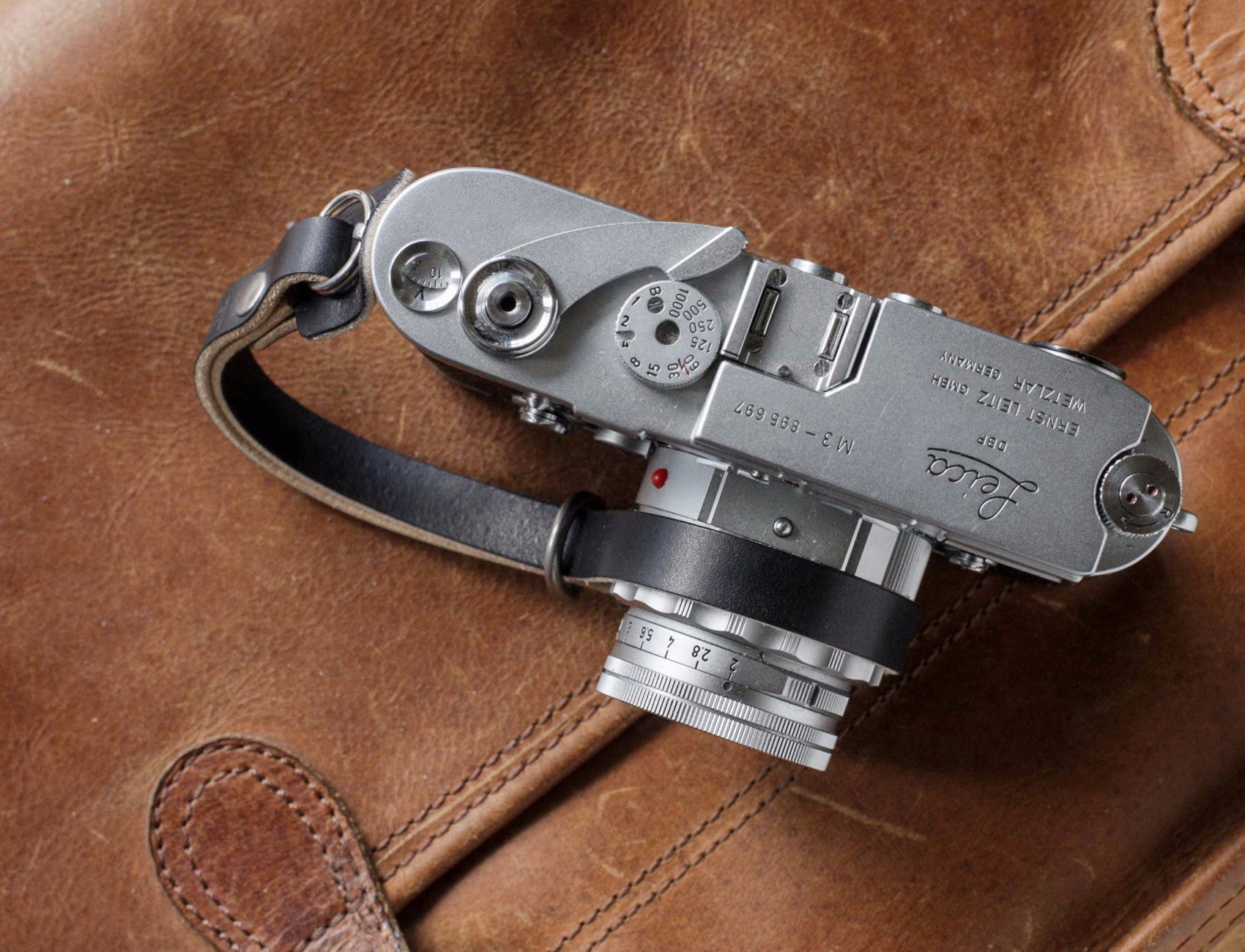 L E G A C Y leather camera wrist strap - Black & Natural, Crimson, Antique Tan